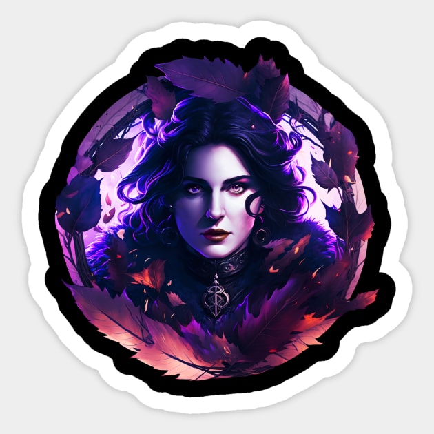 Yennefer from the Books Sticker by Vaelerys